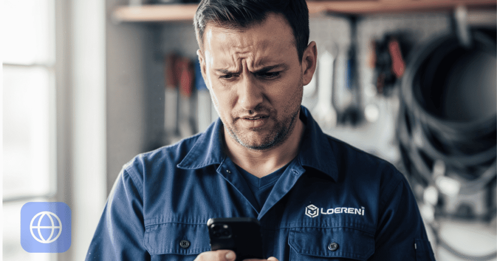 Artisan plombier sans site internet perdant des clients sur Google