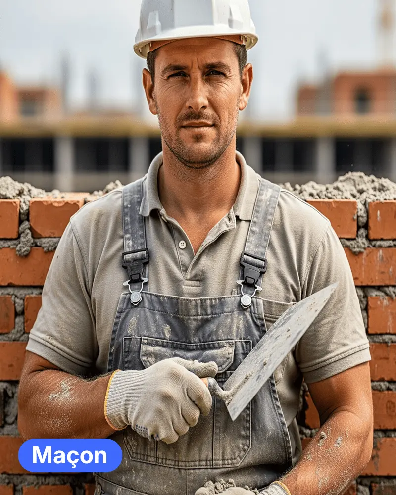Maçon travaux construction mur gros œuvre
