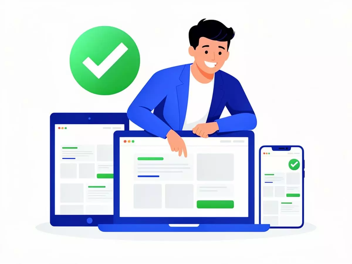 Validation d'un site internet avant sa mise en ligne sur ordinateur tablette et mobile